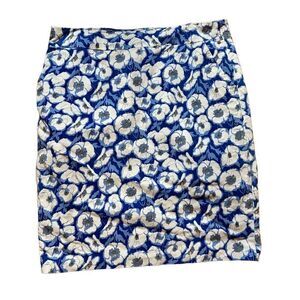 Baldoria women’s blue white floral pencil skirt sz 31